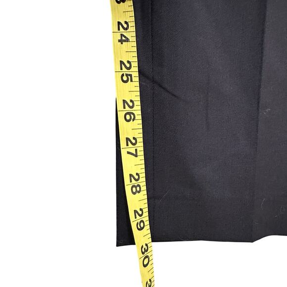 ba&sh Women's Flat Front Wool Straight Leg Trousers Navy Office Career, 8 (3) - Picture 8 of 9